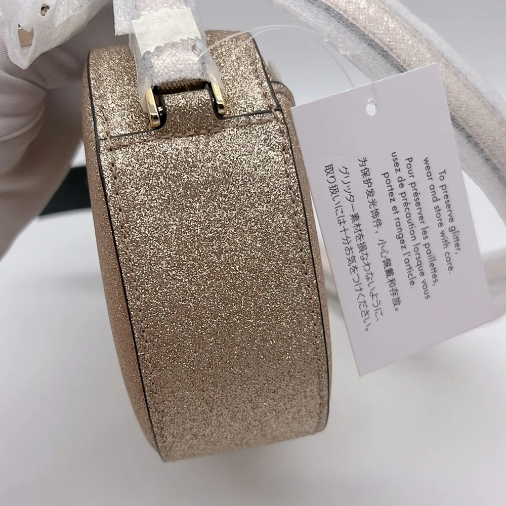 Kate Spade Glimmer Oval Camera Bag Gold